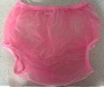 Bikini Style Pearlised semi transparent Pink pvc pants
