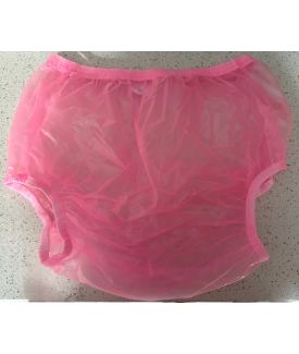 Bikini Style Pearlised semi transparent Pink pvc pants